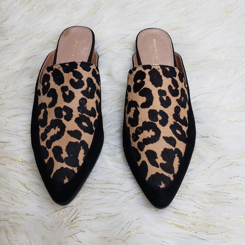 Halogen Leopard Calf Hair Loafer Size 7.5